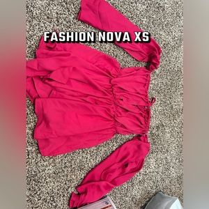 Pink long sleeve romper